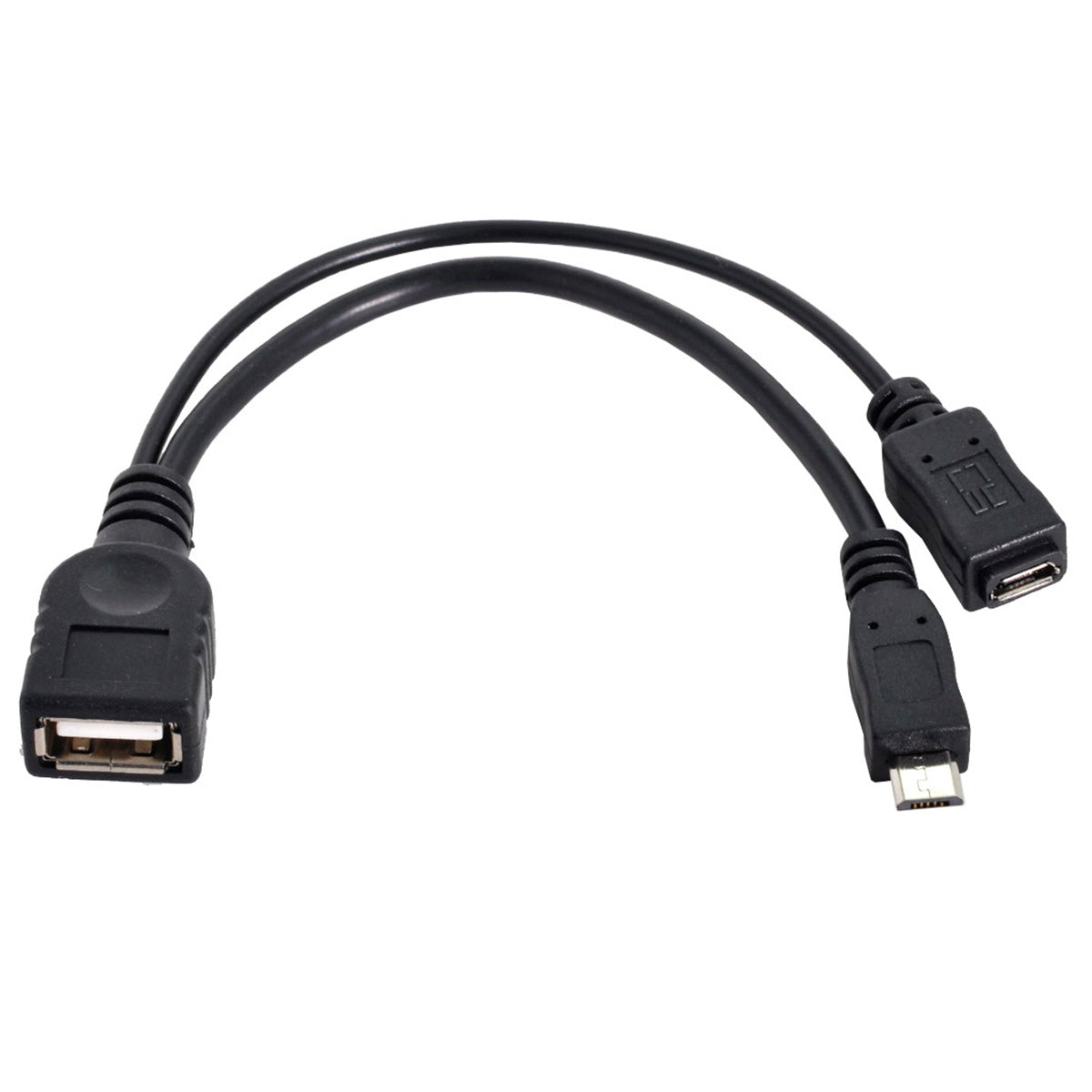 Black Color Micro USB 2.0 OTG Host Flash Disk Cable with Micro USB power for Galaxy S3 i9300 S4 i9500 Note2 N7100 Note3 N9000 S5 i9600 U2-166
