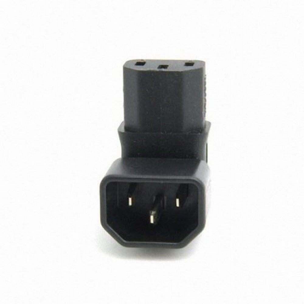 IEC Male C14 to Down Right Angled 90 Degree IEC Female C13 Power Extension Adapter AC Converter PW-031-DN