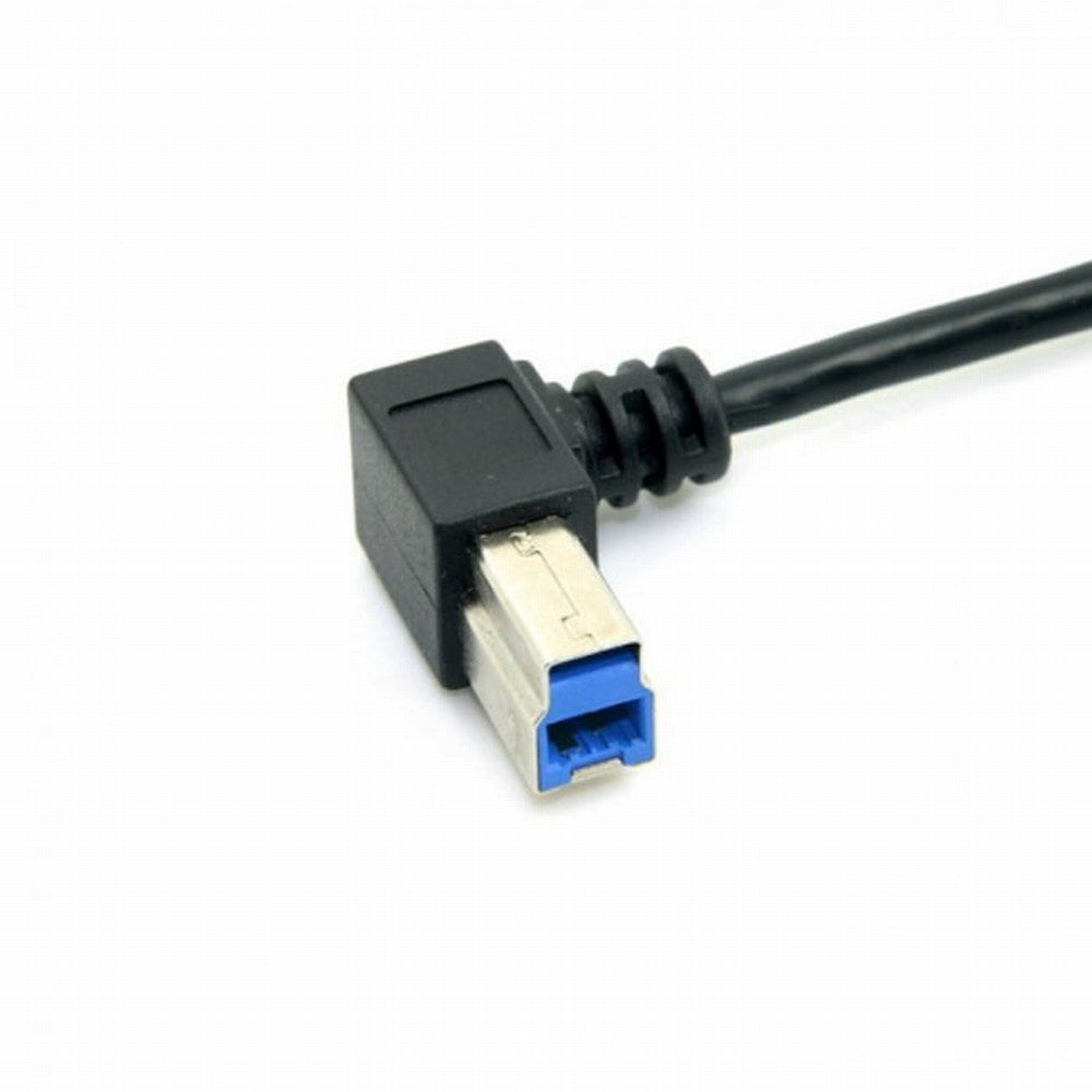USB 3.0 Back Panel Mount B Type Female To Right Angled 90 Degree B Type Male Extension cable 0.5m U3-092-RI