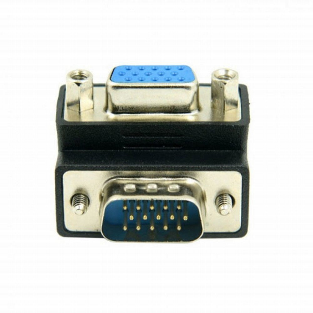 270 Degree Right Angled VGA SVGA 15pin Male To Female extension Adapter DB-002-DN