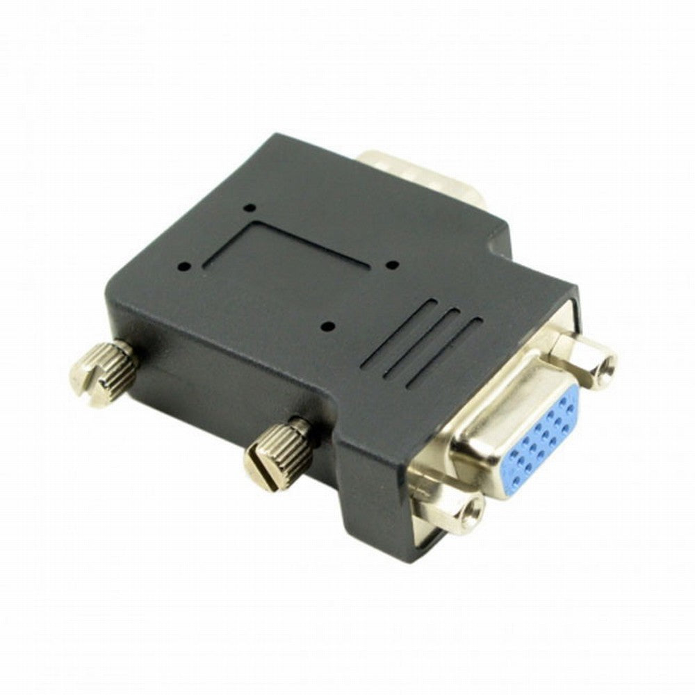 Vertical Flat Right Angled 90 Degree VGA SVGA Male To Female extension Adapter BK DB-002-RI