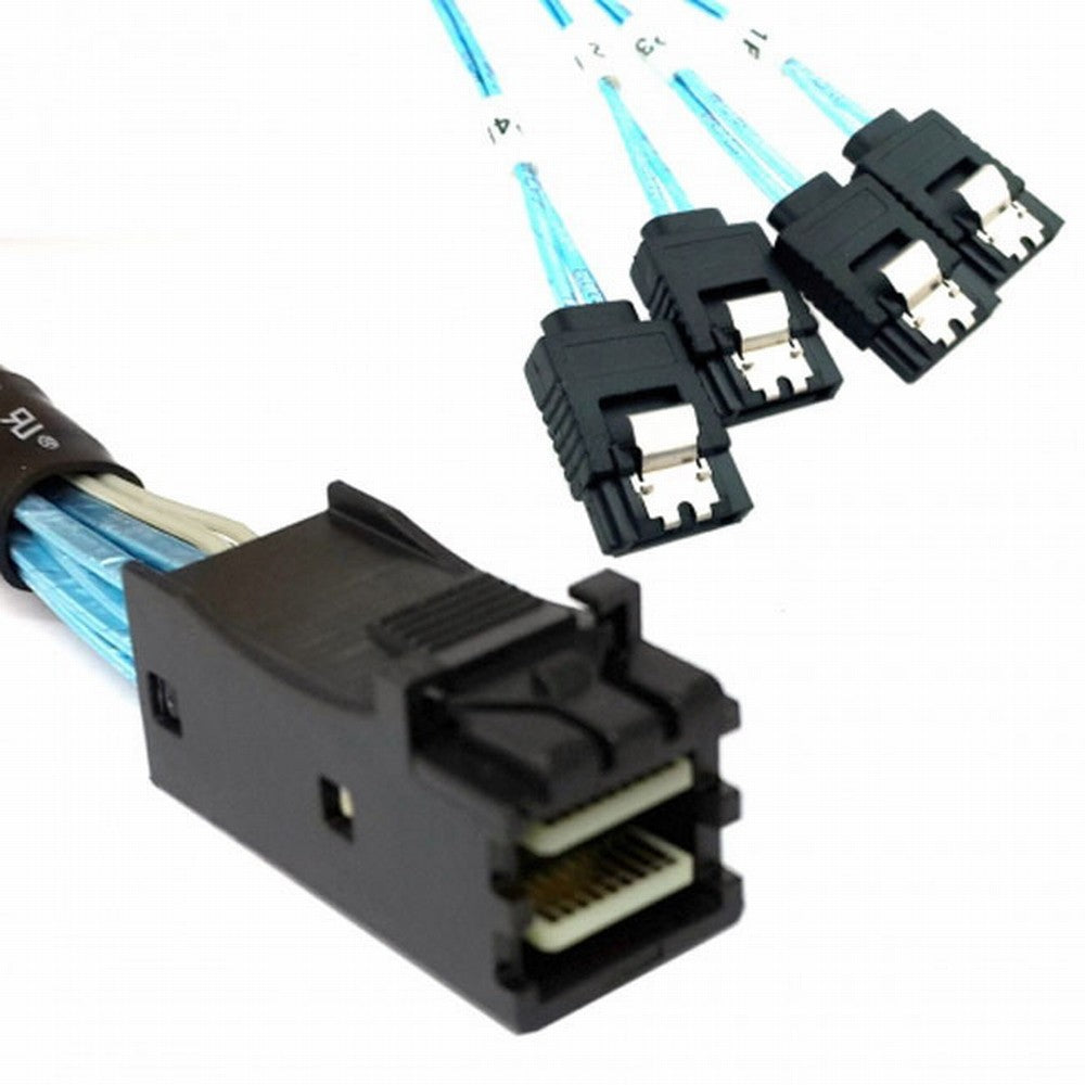 Internal Mini SAS HD SFF-8643 Host to 4 SATA 7pin Target Hard Disk 6Gbps Data Server Raid Cable CC-SF-074