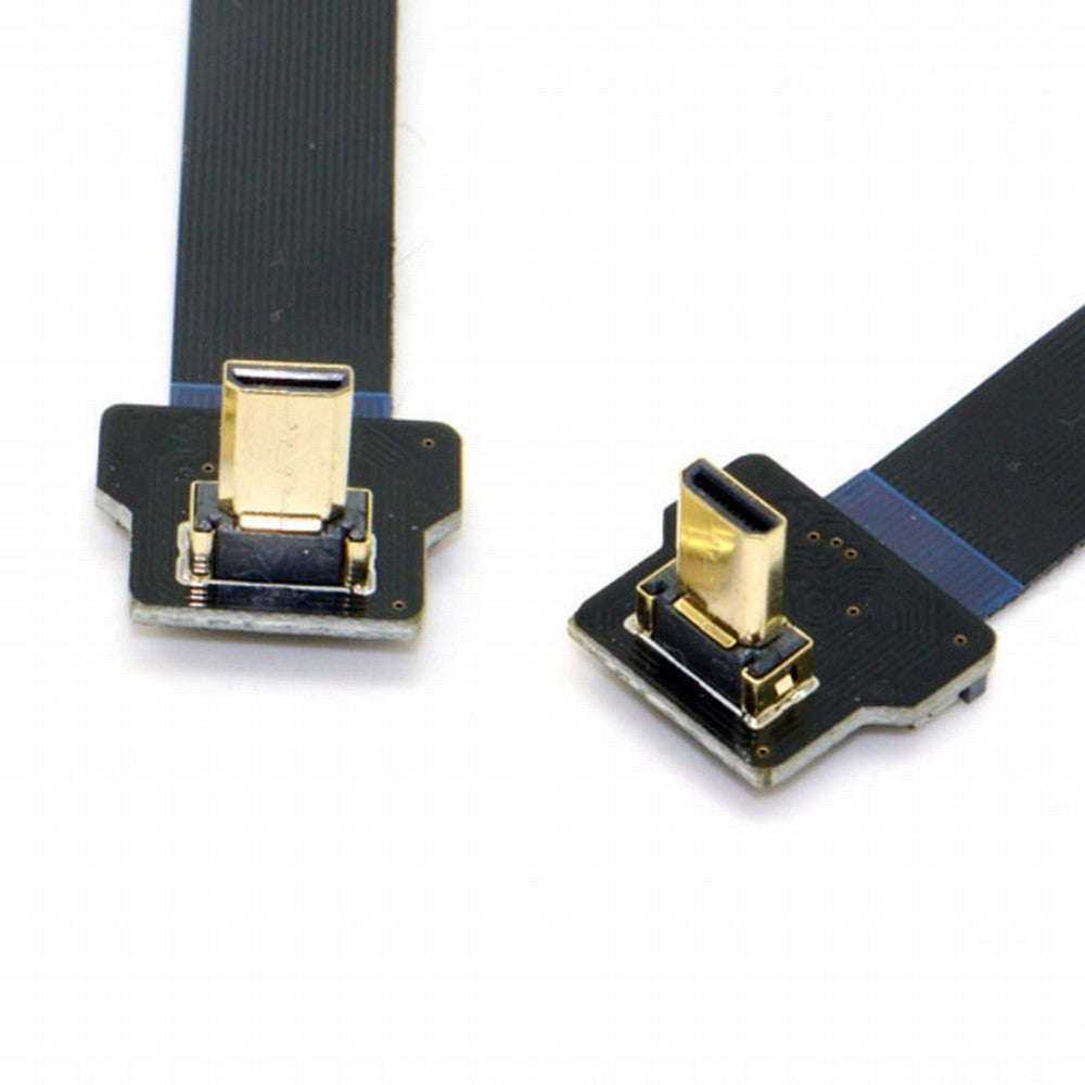 CYFPV 90 Degree Up Angled FPV Micro HDMI Male to Micro HDMI FPC Flat Cable for FPV HDTV Multicopter Aerial Photography CC-HD-195-UP