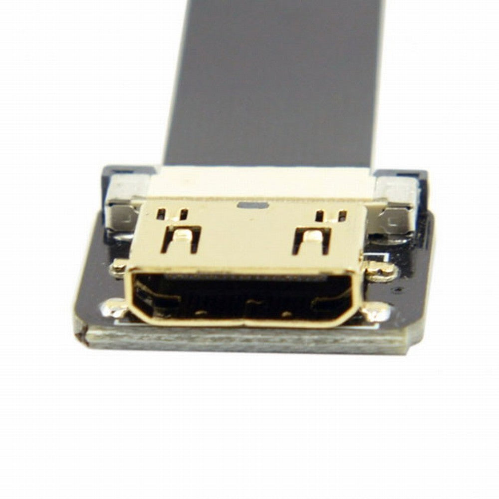 CYFPV Down Angled 90 Degree FPV Micro HDMI Male to Mini HDMI Female FPC Flat Cable 10cm for FPV HDTV Multicopter Aerial Photography CC-HD-204-DN