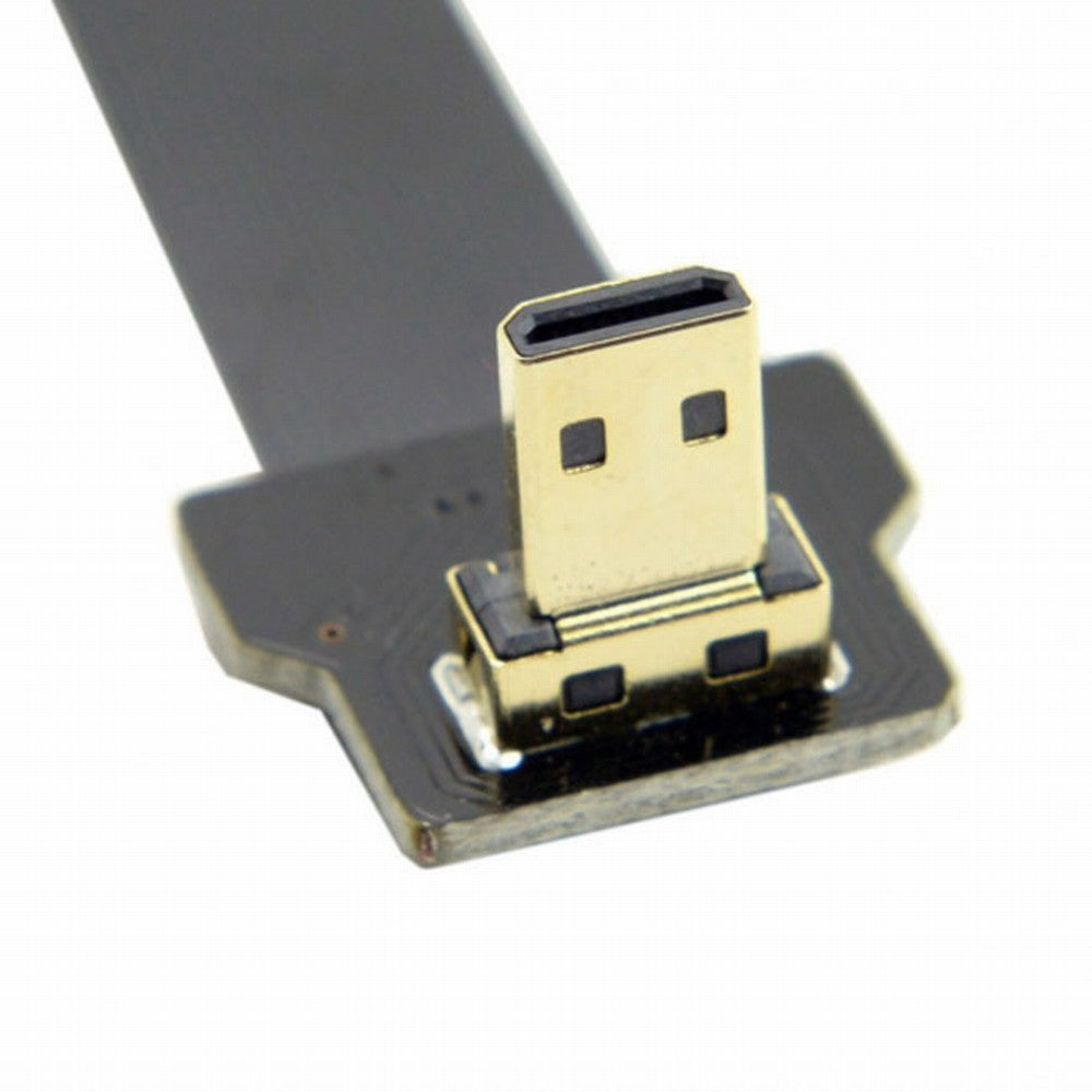CYFPV Down Angled 90 Degree FPV Micro HDMI Male to Mini HDMI Female FPC Flat Cable 10cm for FPV HDTV Multicopter Aerial Photography CC-HD-204-DN