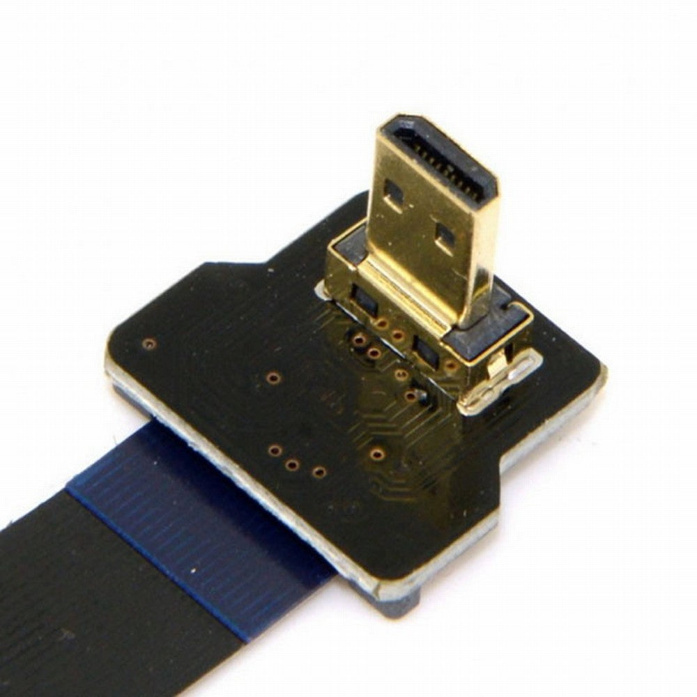 CYFPV Up Angled 90 Degree FPV Micro HDMI Male to Mini HDMI Female FPC Flat Cable 10cm for FPV HDTV Multicopter Aerial Photography CC-HD-204-UP