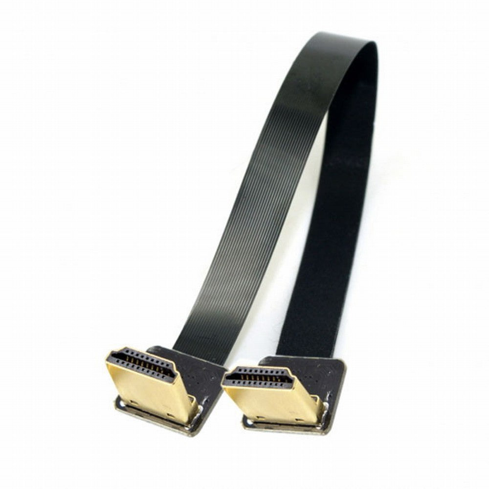 CYFPV Dual 90 Degree Down Angled HDMI Type A Male to Male HDTV FPC Flat Cable for FPV HDTV Multicopter Aerial Photography CC-HD-206-DN