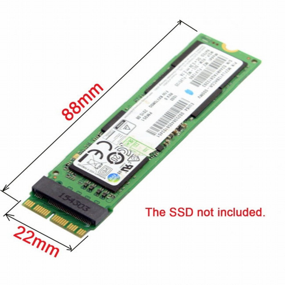 12+16pin 2014 2015 Macbook to M.2 NGFF M-Key AHCI SSD Convert Card for A1493 A1502 A1465 A1466 SA-113