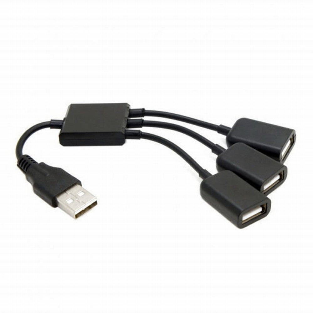 USB 2.0 to 3 Ports Hub Cable Bus Power 1 to 3 for Laptop Notebook PC Mouse Disk Printer U2-054