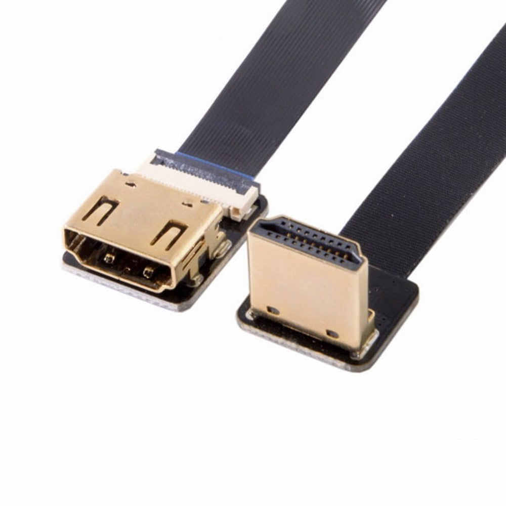 CYFPV Down Angled 90 Degree HDMI Male to Female FPC Flat Cable for HDTV Multicopter Aerial Photography CC-HD-216-DN