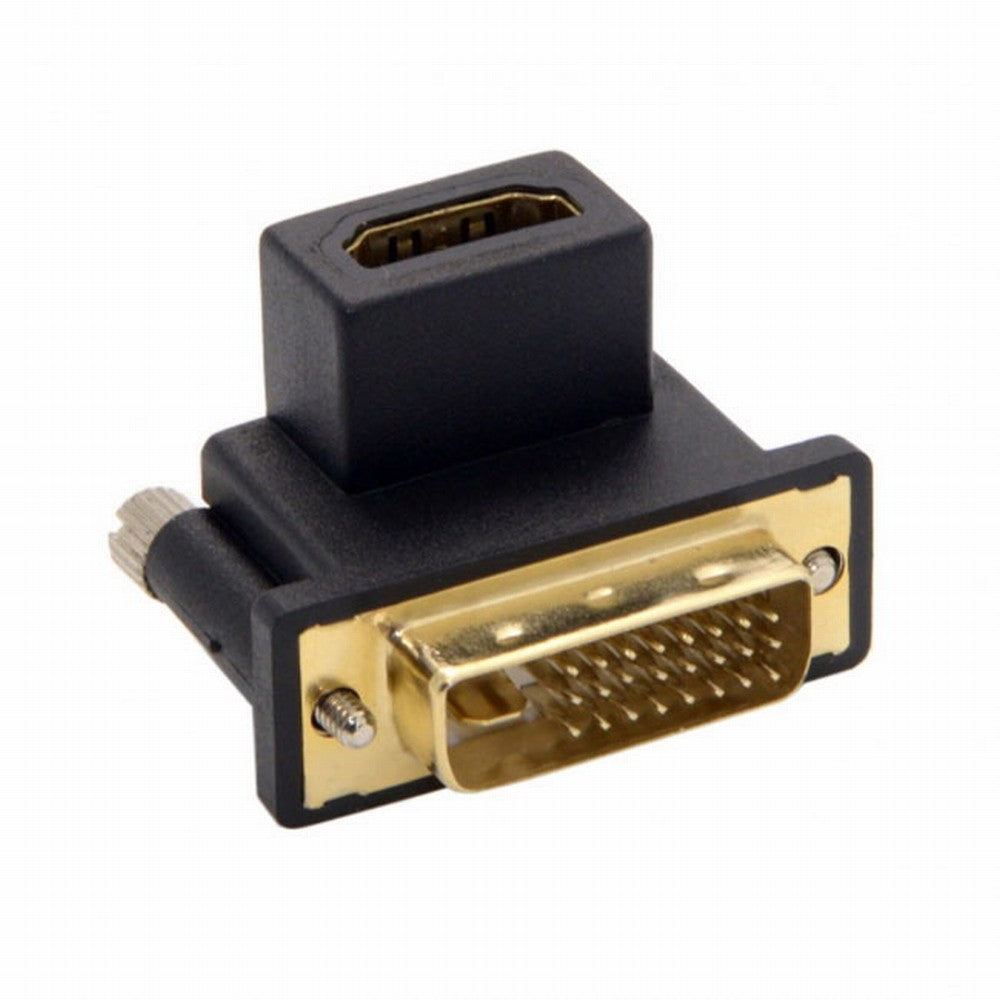 90 Degree Up Angled DVI Male to HDMI Female Adapter for Computer HDTV Graphics Card DB-041-UP