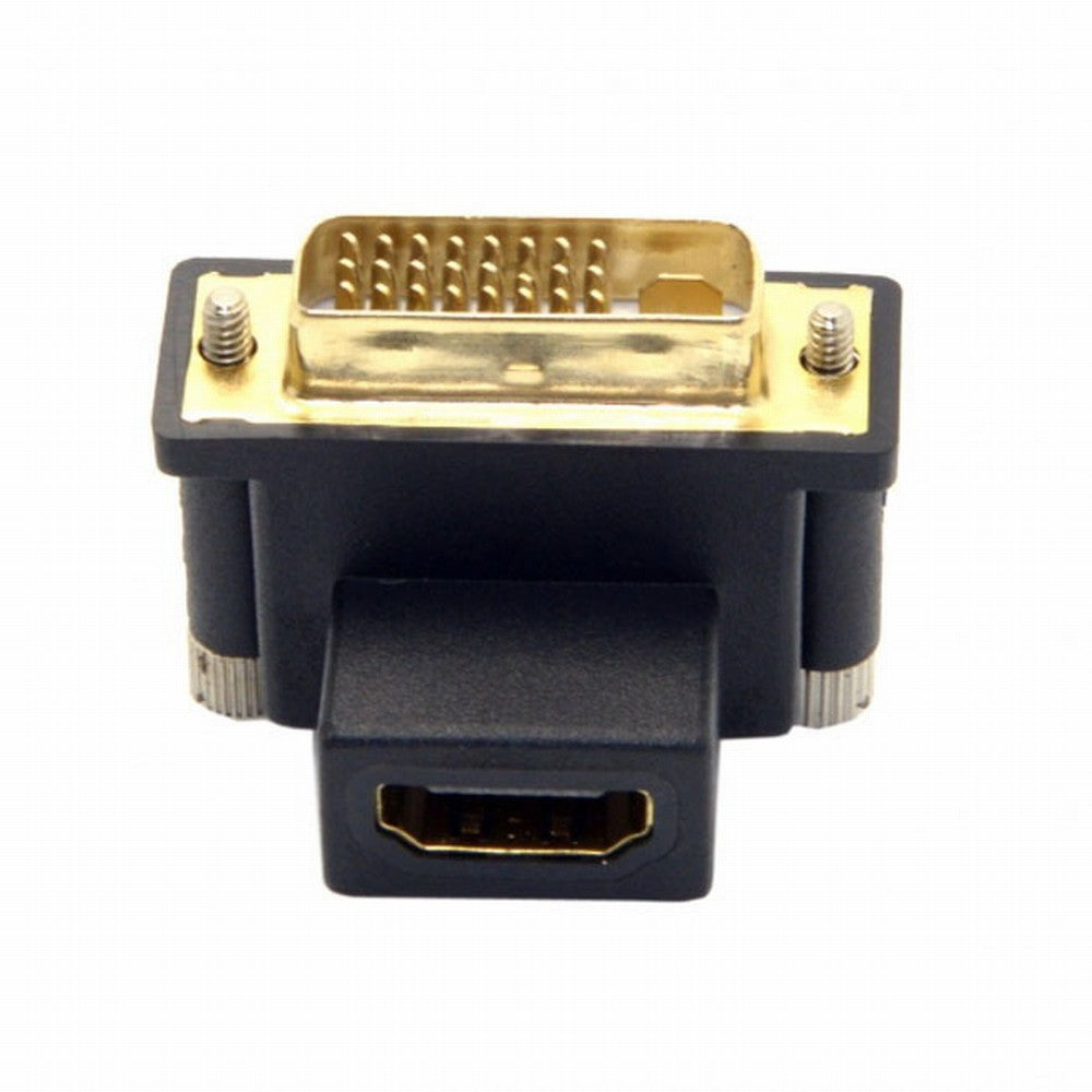 90 Degree Up Angled DVI Male to HDMI Female Adapter for Computer HDTV Graphics Card DB-041-UP