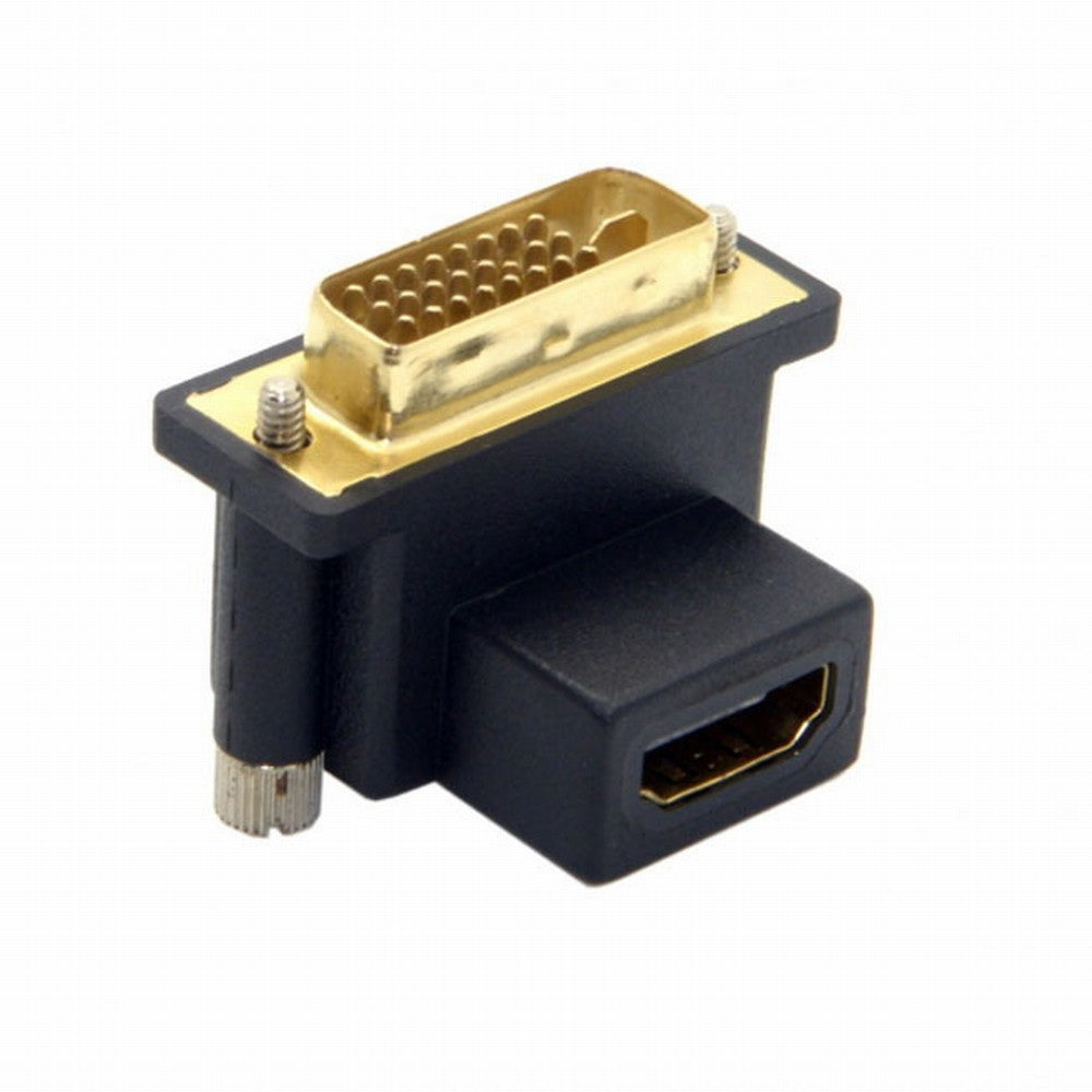 90 Degree Up Angled DVI Male to HDMI Female Adapter for Computer HDTV Graphics Card DB-041-UP