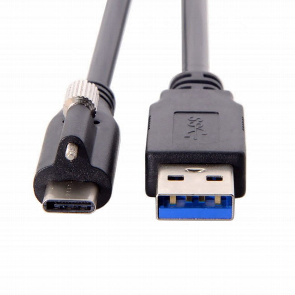 USB 3.1 Type-C Locking Connector to Standard USB3.0 Data Cable for Camera With Panel Mount Screw UC-045