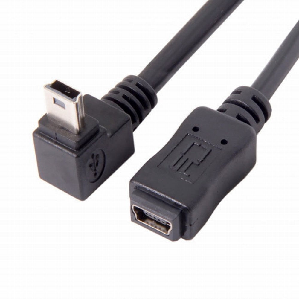 GPS Mini USB 5P 90D Down Direction Angled Male to 5p Female Extension Cable 0.2M U2-049-DN