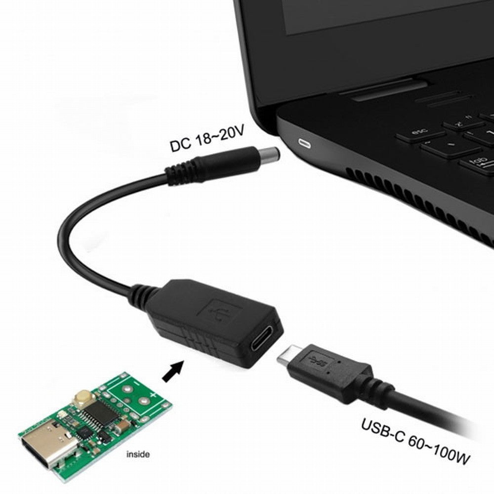 USB 3.1 Type C USB-C to DC 20V 5.5 2.5mm 2.1mm Power Plug PD Emulator Trigger Charge Cable for Laptop UC-100-5525MM