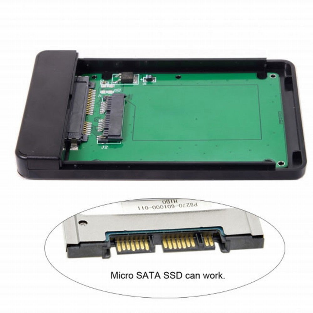 USB 3.1 Type-C USB-C to 1.8 inch Micro SATA 16pin 7+9 SSD to External Hard disk Enclosure UC-120