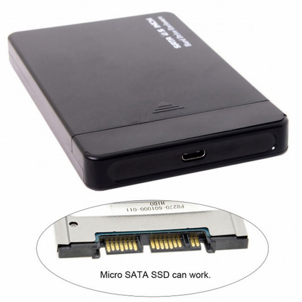 USB 3.1 Type-C USB-C to 1.8 inch Micro SATA 16pin 7+9 SSD to External Hard disk Enclosure UC-120
