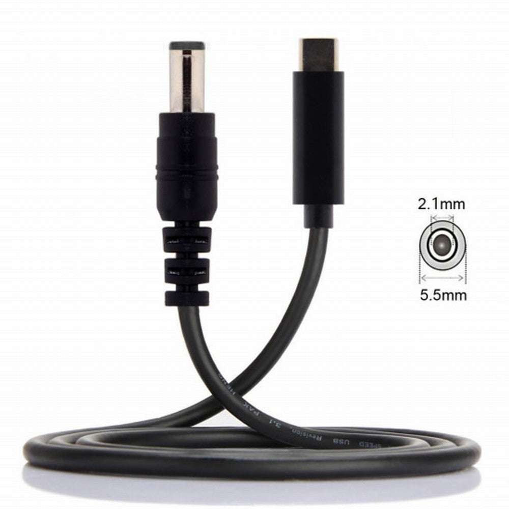 Type C USB-C Input to DC 5.5*2.1mm Power PD Charge Cable for Laptop Notebook UC-106-5521MM