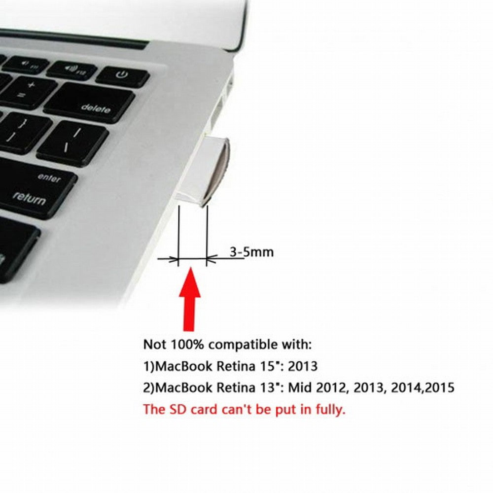 Micro SD TF to SD Card Kit Mini Adaptor for Extra Storage Macbook Air / Pro / Retina White EP-063