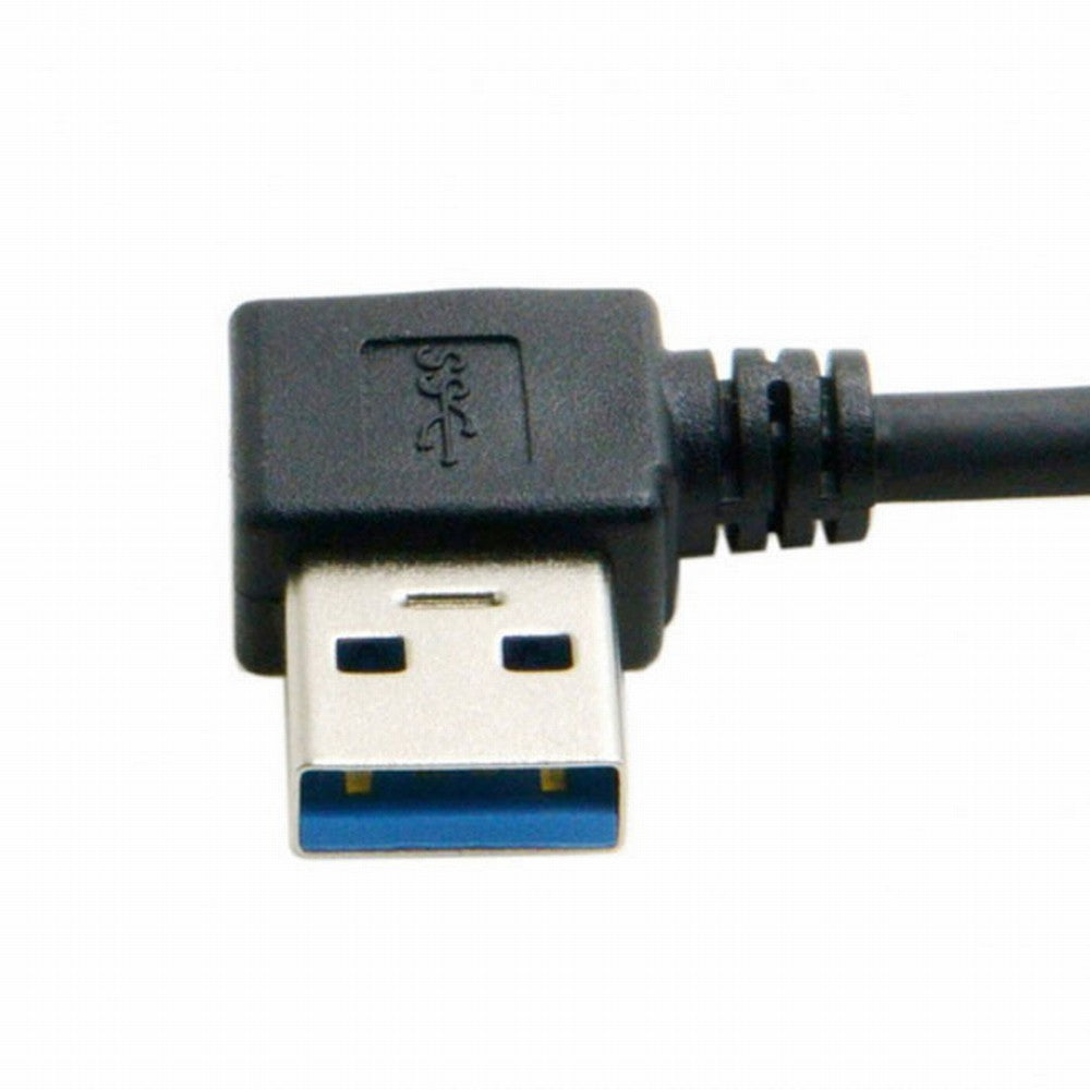 Left Angled USB 3.0 Type-A Male to USB 3.0 Type-A Female Extension Cable 20cm 5Gbps 90 Degree U3-036-LE