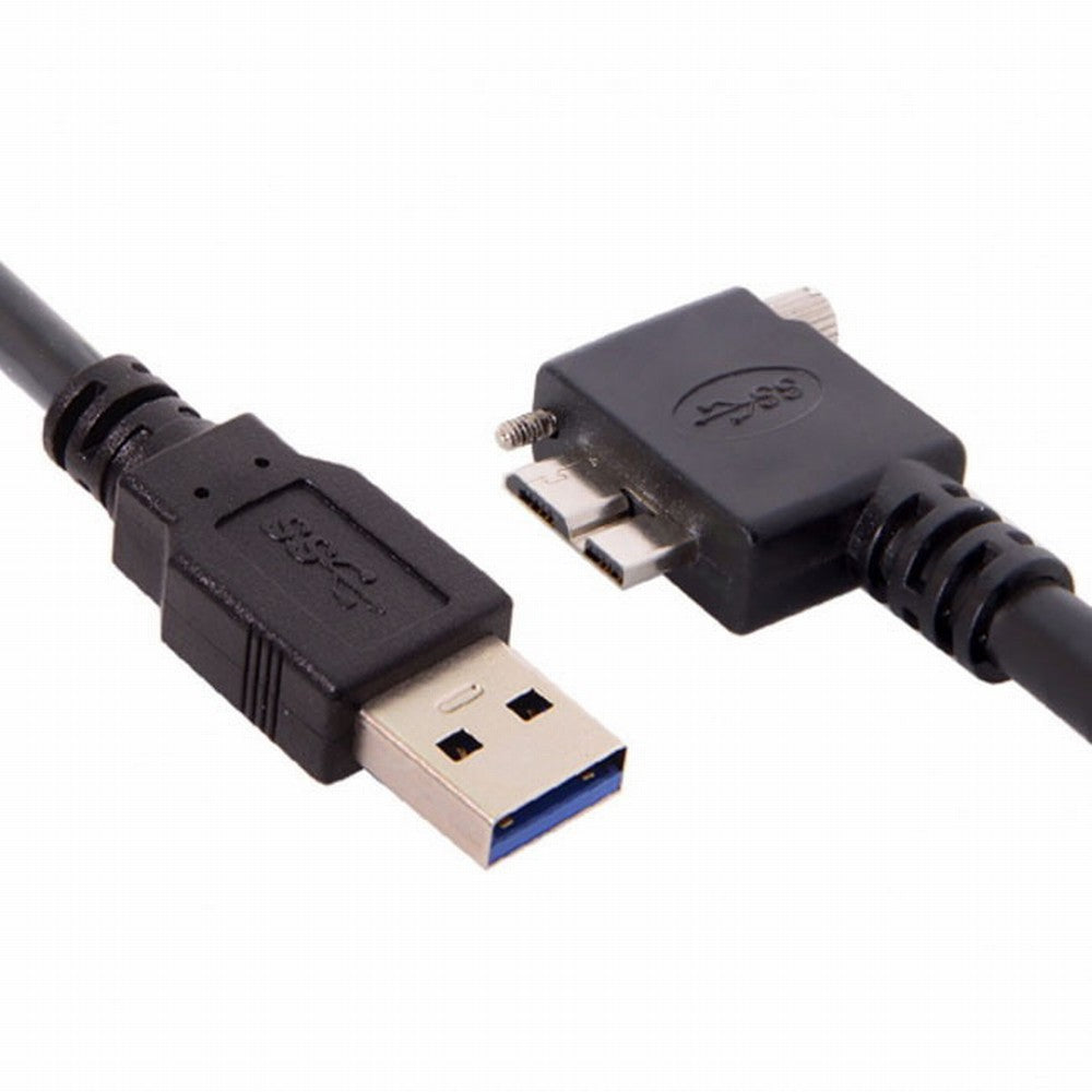 90 Degree Right Angled Micro USB Screw Mount to 3.0 Data Cable for Industrial Camera CC-U3-044-RI