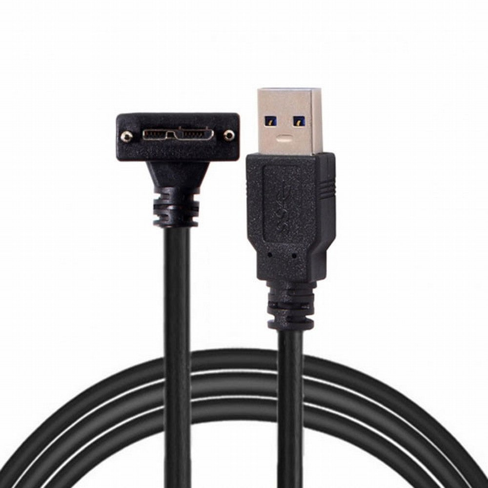 90 Degree Down Angled Micro USB Screw Mount to 3.0 Data Cable for Industrial Camera CC-U3-044-DN