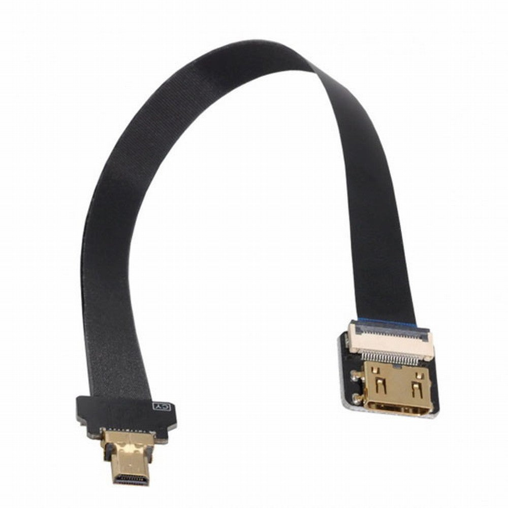 CYFPV Mini HDMI Female to Micro HDMI Male Extension FPC Flat Cable 1080P for FPV HDTV Multicopter Aerial Photography CC-HD-204-BK