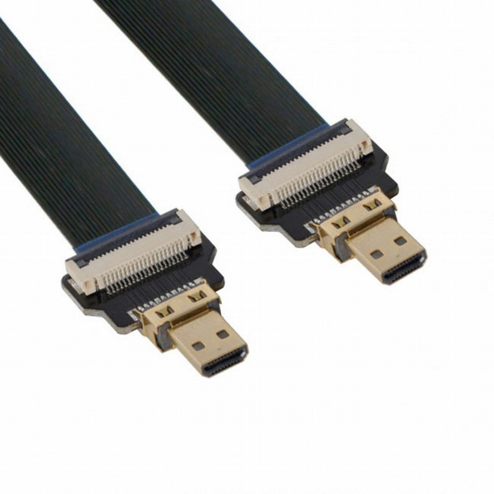 CYFPV Micro HDMI Male to Micro HDMI Male Extension FPC Flat Cable 1080P for FPV HDTV Multicopter Aerial Photography CC-HD-185-BK