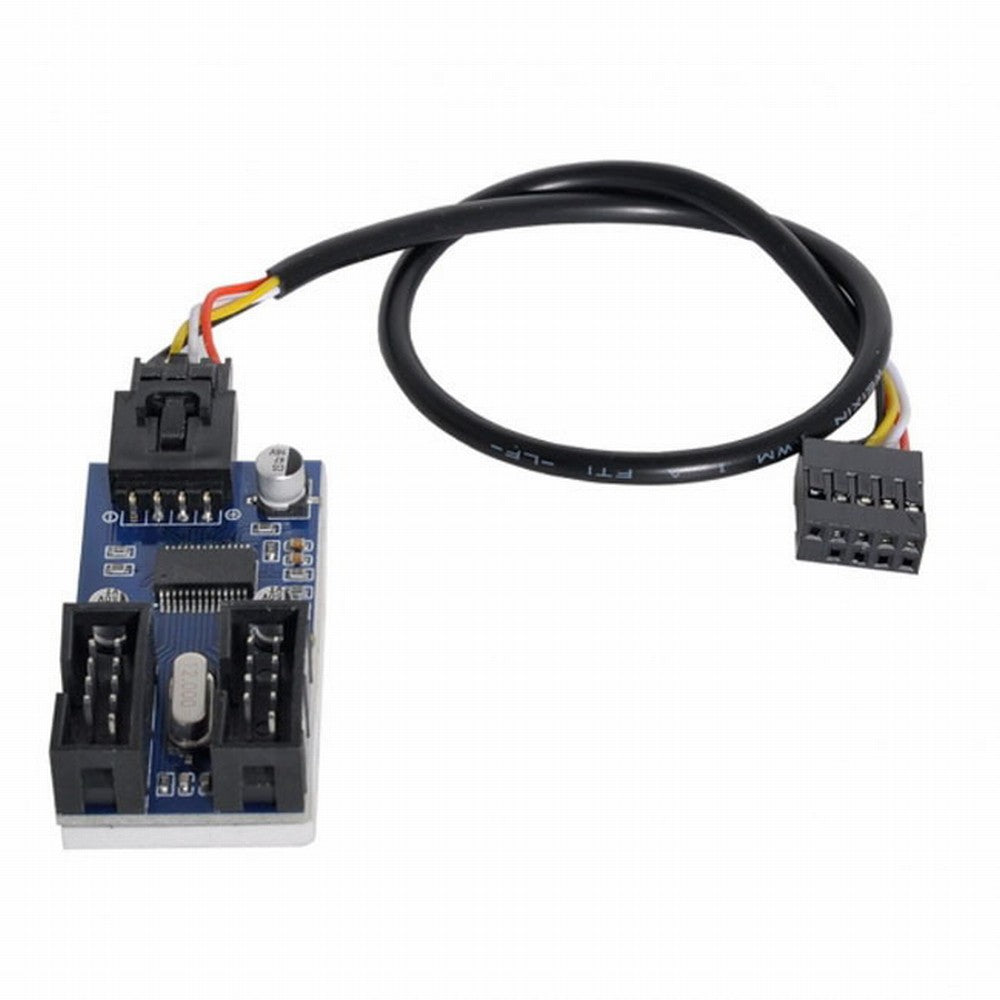 Motherboard 9pin USB 2.0 Header 1 to 2 Female Extension Cable HUB Connector Adapter Port Multilier U2-034
