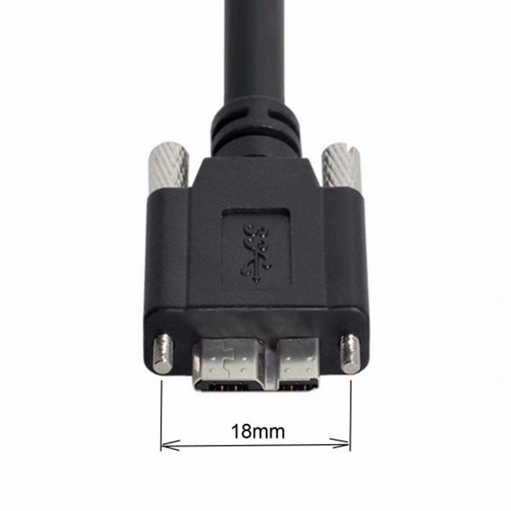 8m USB 3.0 A Type Repeater Cable Male to Micro USB 3.0 B Male with Mount Panel Screws for Camera U3-106-8.0M