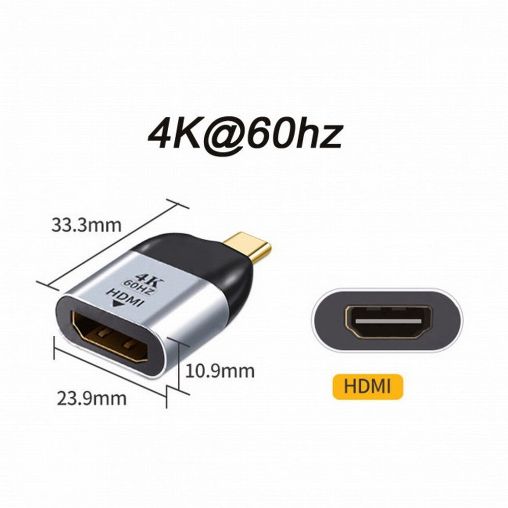 Cablecc USB Type-C to HDMI Adapter, 4K@60Hz 1080P HDTV Video Converter for Laptop, Phone & Tablet