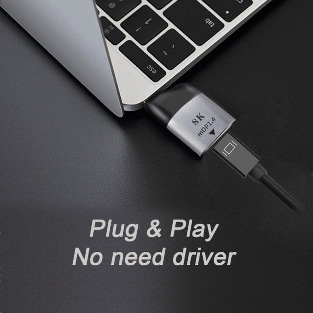 Cablecc USB Type C to Mini DP Adapter, 60Hz 4K/2K Video Converter for Tablet, Smartphone and Laptop