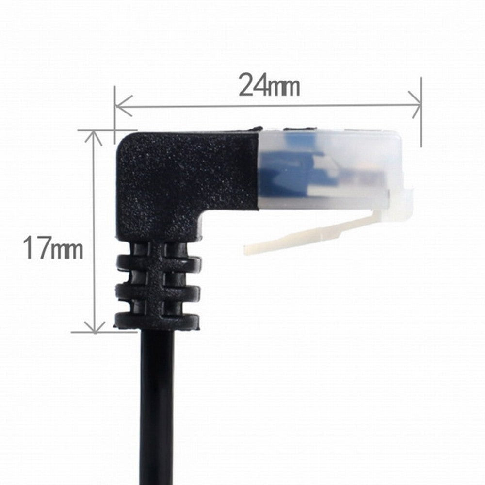 Ultra Slim Cat6 Ethernet Cable RJ45 Down Angled to Straight UTP Network Cable Patch Cord 90 Degree Cat6a Lan for Laptop Router TV BOX CC-UT-009-DN