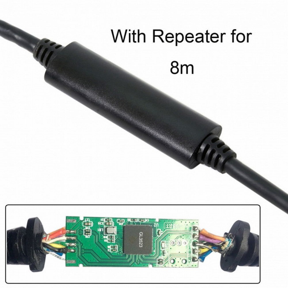8.0M Down Up Angled USB 3.1 Type-C Dual Screw Locking to USB3.0 Data GL3523 Repeater Cable 90 Degree for Camera Oculus Quest Link UC-128-8.0M