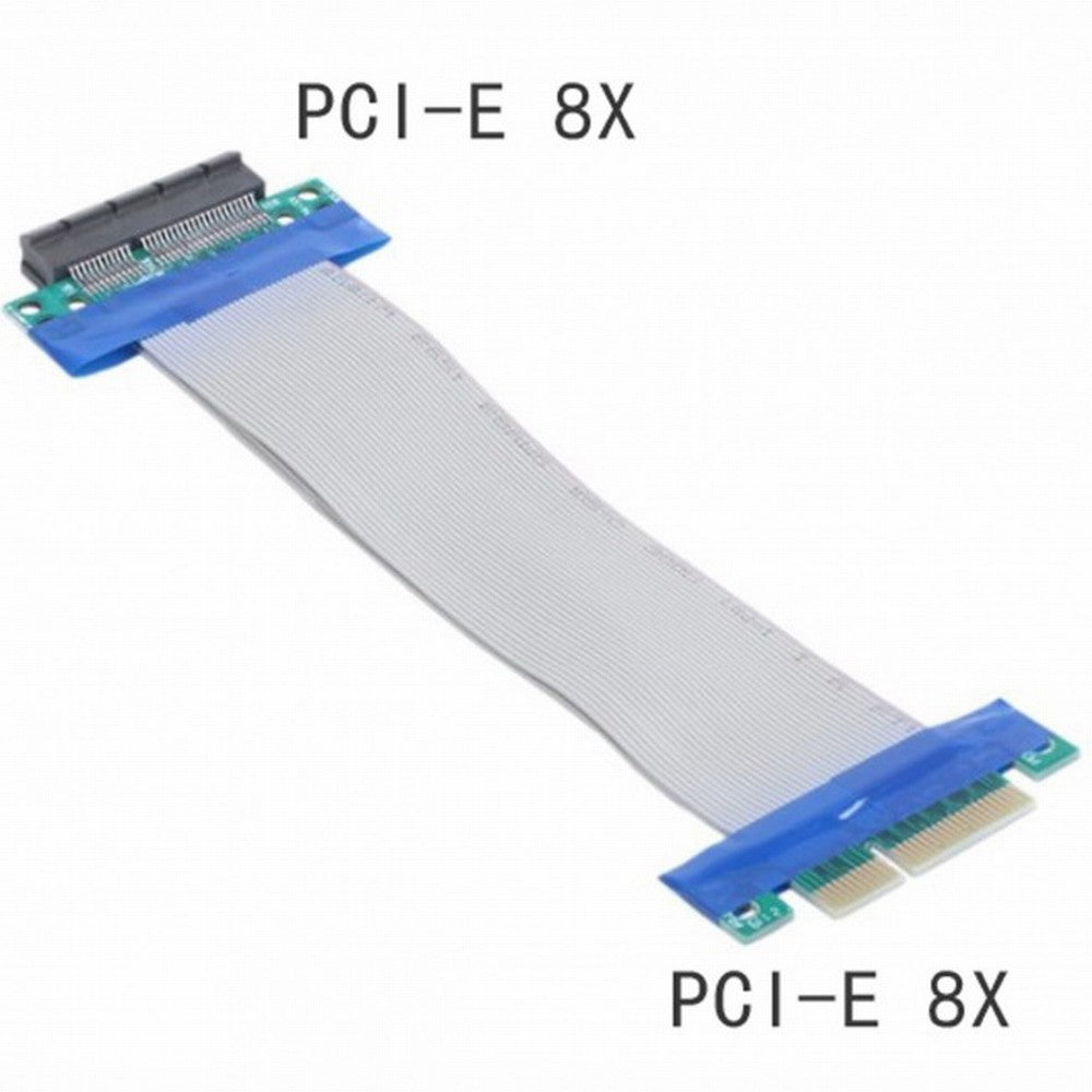 PCI-E Express 8X to 8x Male to Female Slot Riser Extender Card Ribbon Flexible Cable 20cm EP-008