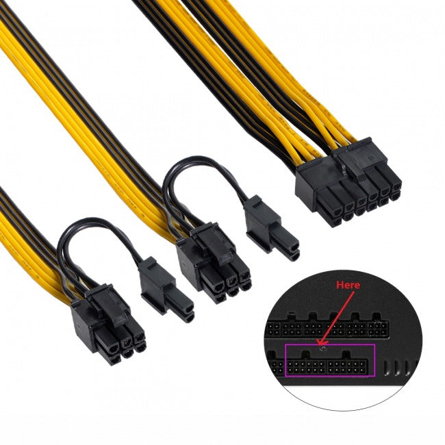 12Pin to ATX Dual 8Pin 6Pin Splitter GPU Graphics Card Modular Power Supply Cable for 3080 3090 AX850 AX750 AX650 PW-026