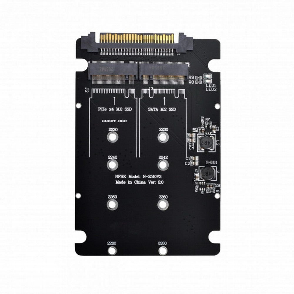 SFF-8639 NVME U.2 to Combo NGFF M.2 M-key SATA PCIe SSD Adapter for Mainboard Replace SSD 750 p3600 p3700 SA-026