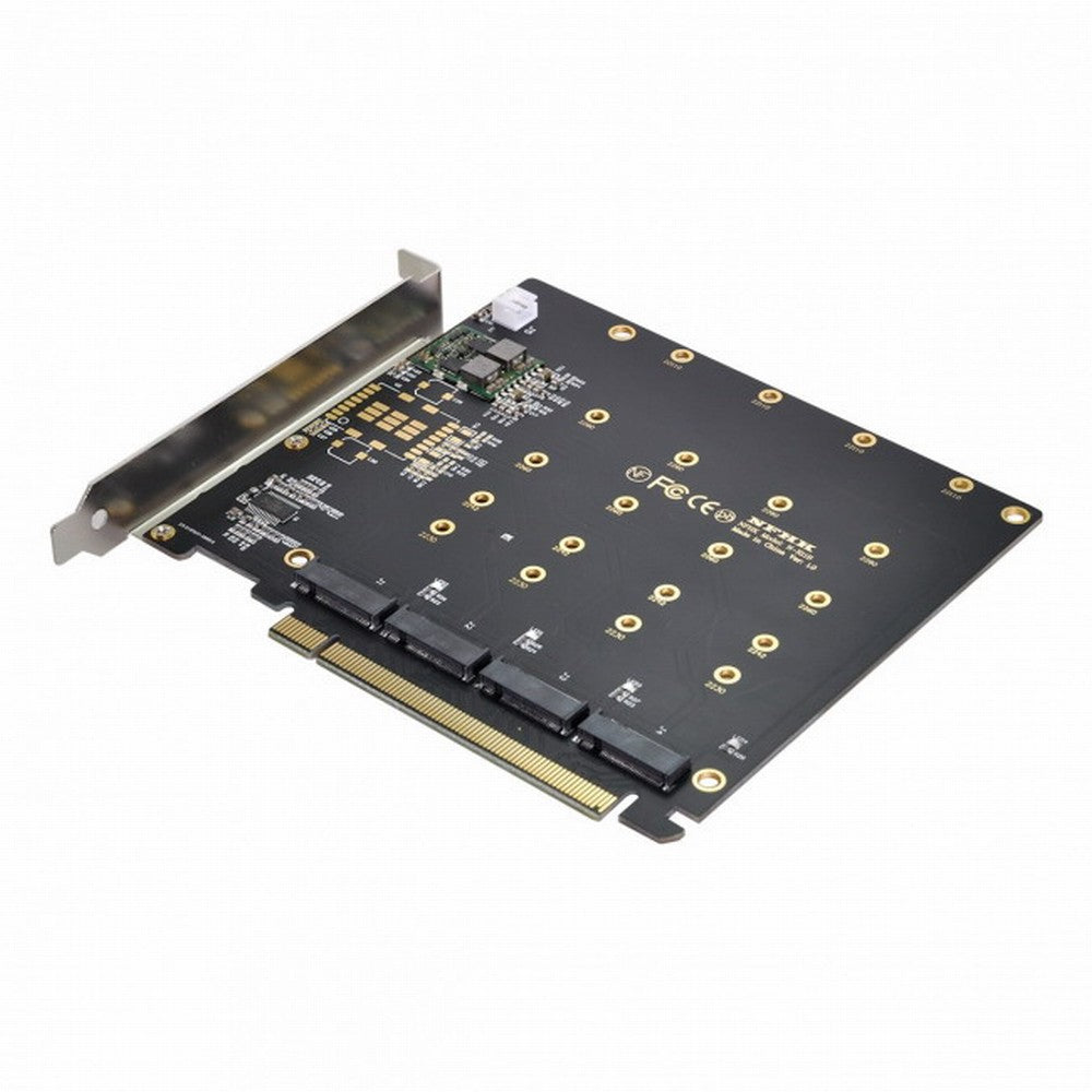 4X NVME M.2 AHCI to PCI-E Express 3.0 Gen3 X16 Raid Card with Fan VROC Raid0 Hyper Adapter SA-030