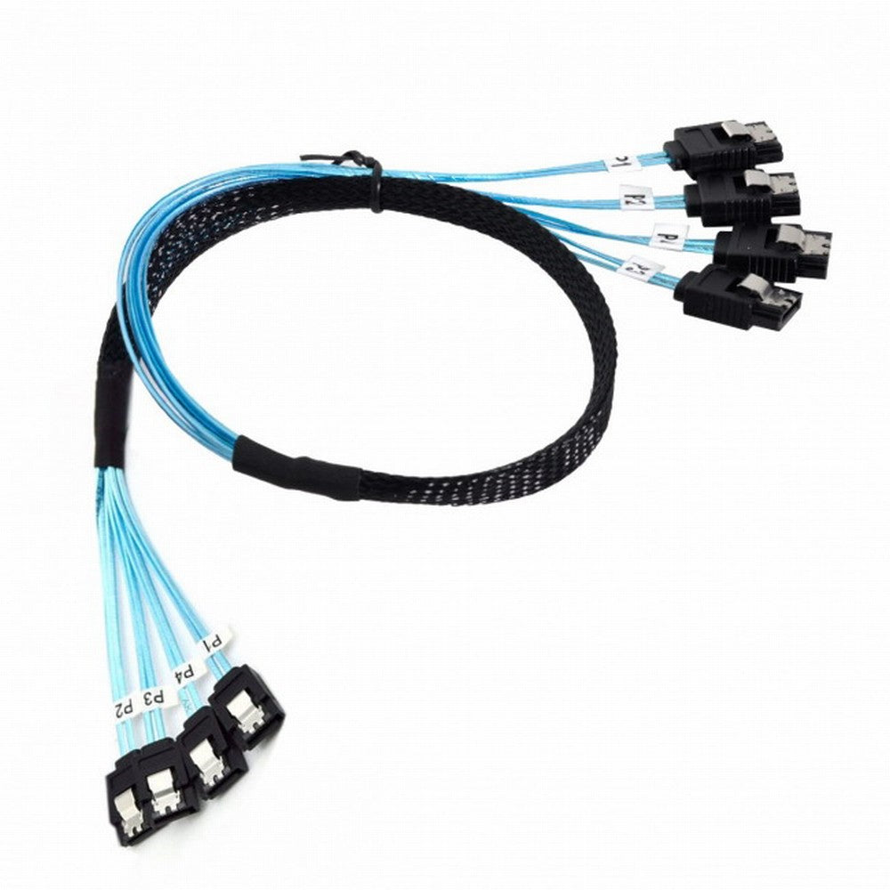 Internal SAS 4 SATA Host to 4 SATA 7pin Target Hard Disk 6Gbps Data Server Raid Cable 50cm SF-009
