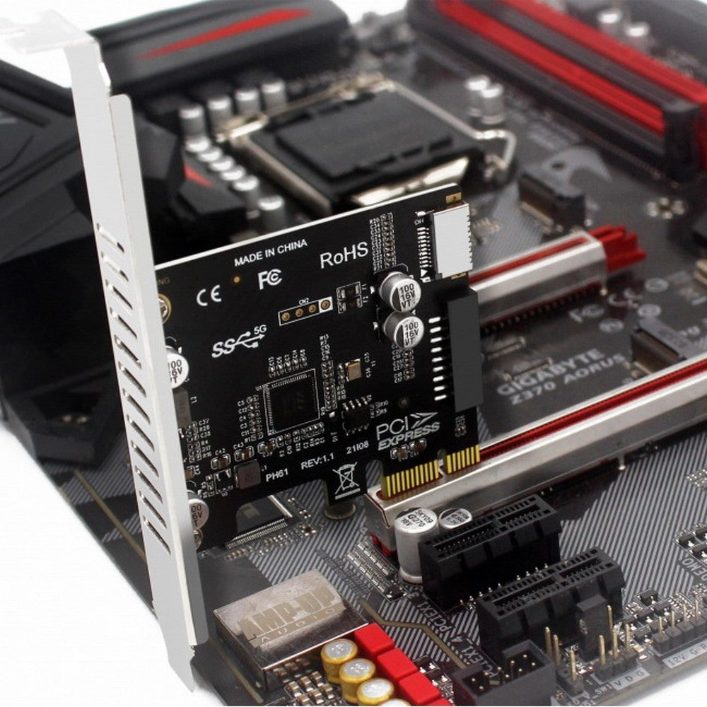 5Gbps Type-E USB 3.1 Front Panel Socket & USB 3.0 20Pin to PCI-E 1X Express Card VL805 Adapter for Motherboard UC-039