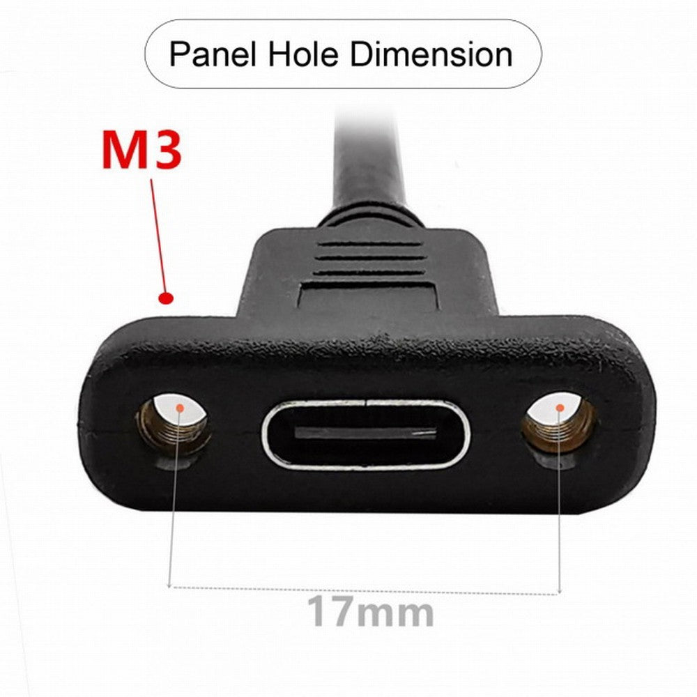 90 Degree Up Down Angled USB-C USB 3.1 Type C Male to Female Extension Data Cable 30cm UC-049-UP