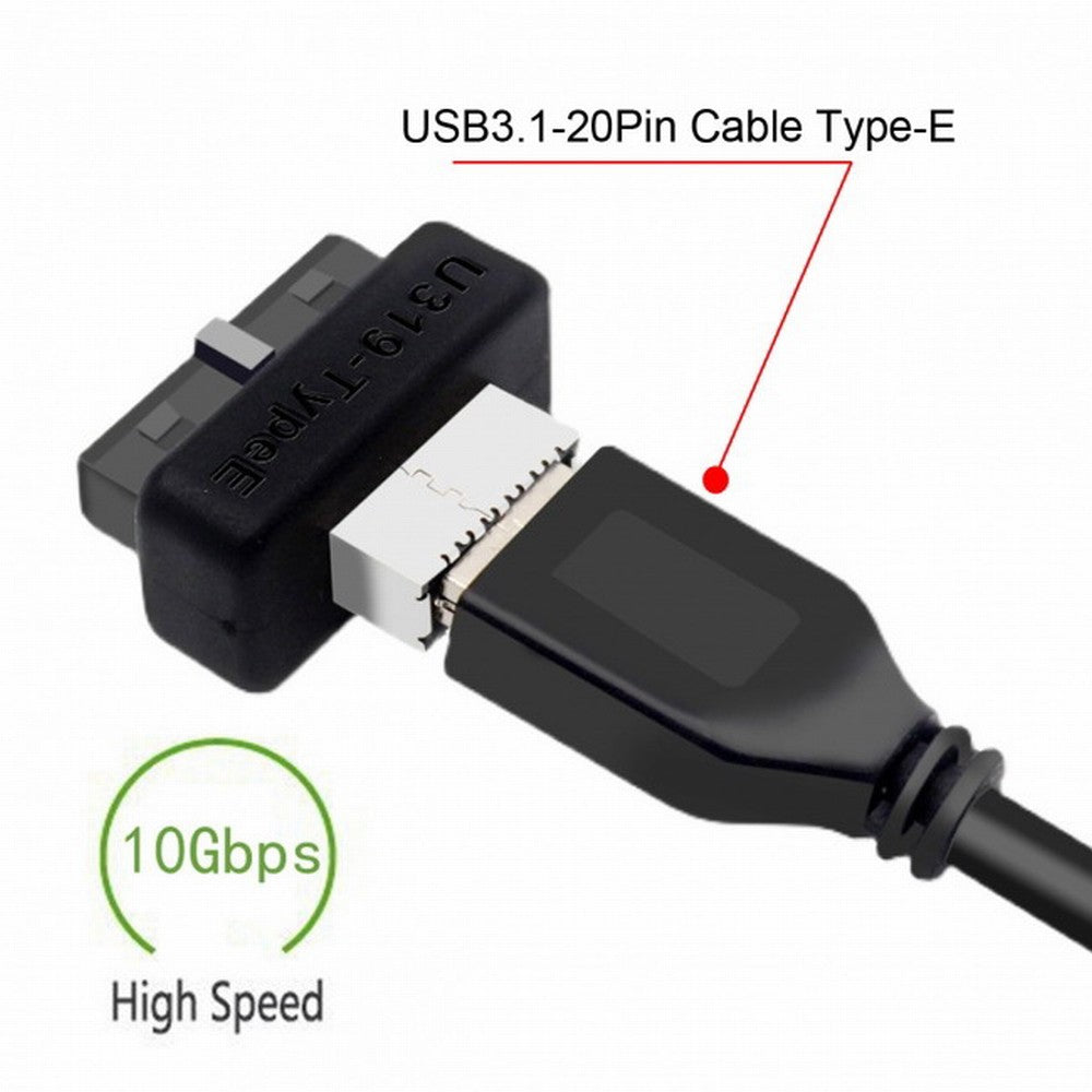 Overmold USB 3.1 Front Panel Socket Key-A Type-E to USB 3.0 20Pin Header Male Extension Adapter UC-069