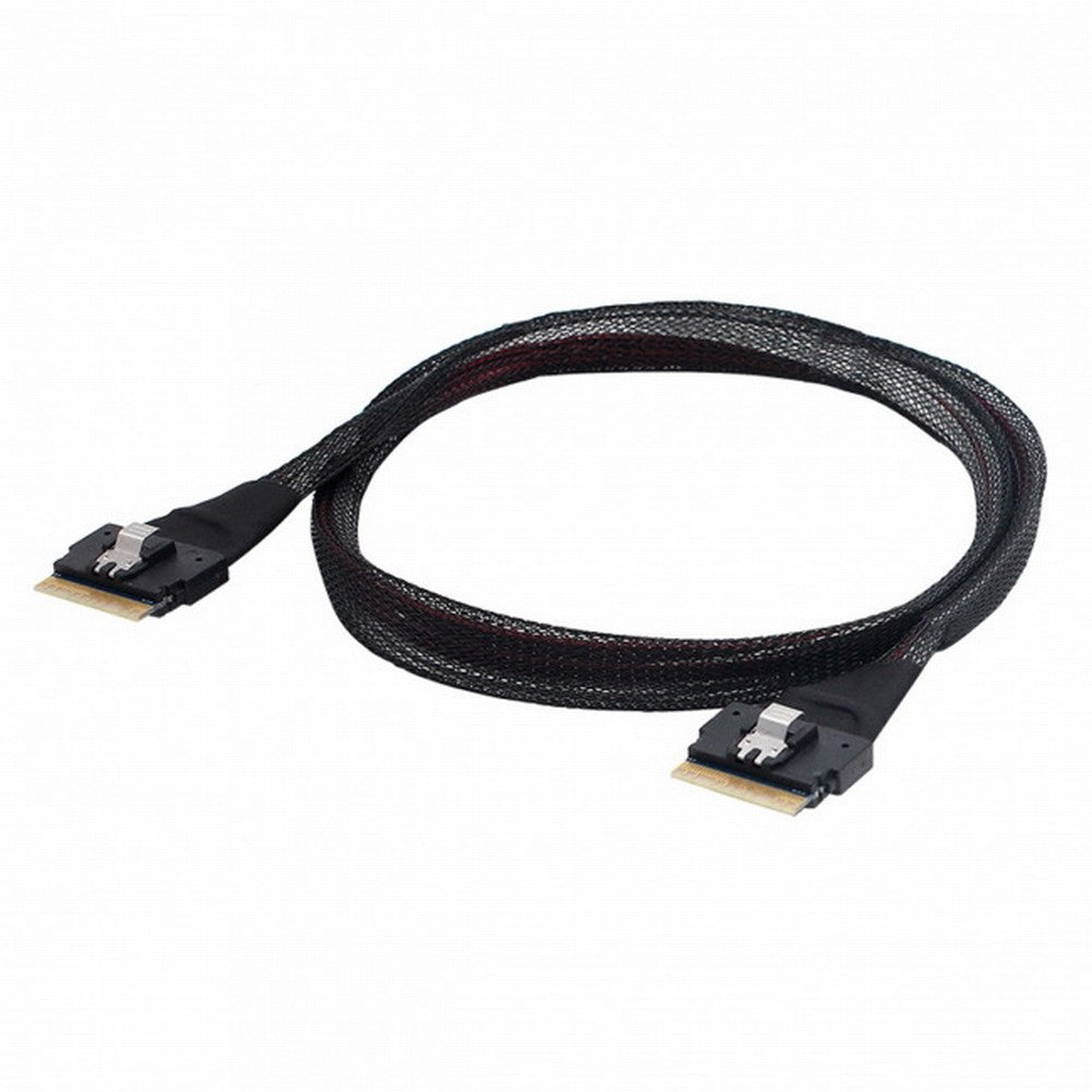 PCI-E Slimline SAS 4.0 SFF-8654 8i 74pin Host to SFF-8654 74Pin Slim SAS Target Cable 50cm SF-028