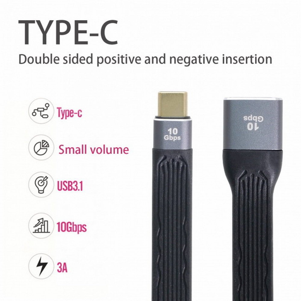 USB 3.1 Type C Male Host to USB3.0 Type A Female OTG Flat Slim FPC Data Cable 13cm for Laptop Phone UC-063-0.13M