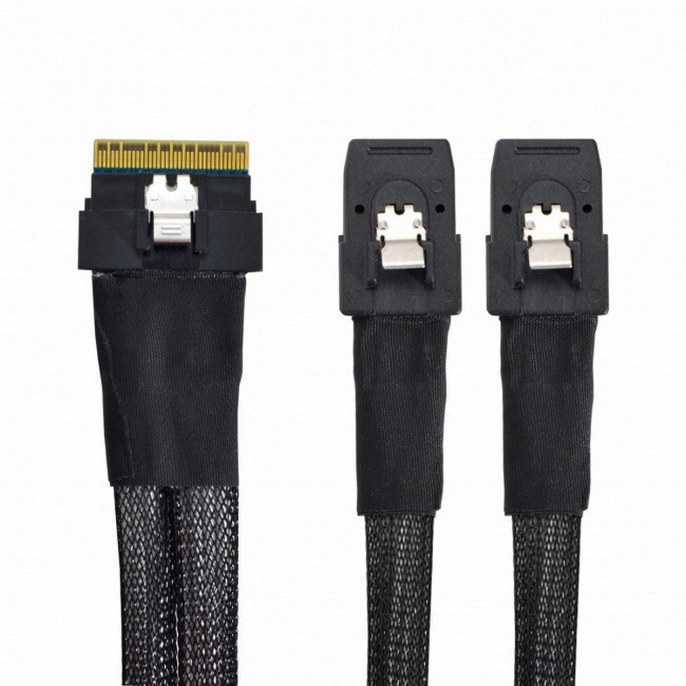PCI-E Ultraport Slimline SAS Slim 4.0 SFF-8654 8i 74pin to Dual SFF-8087 Mini SAS Cable PCI-Express SF-029