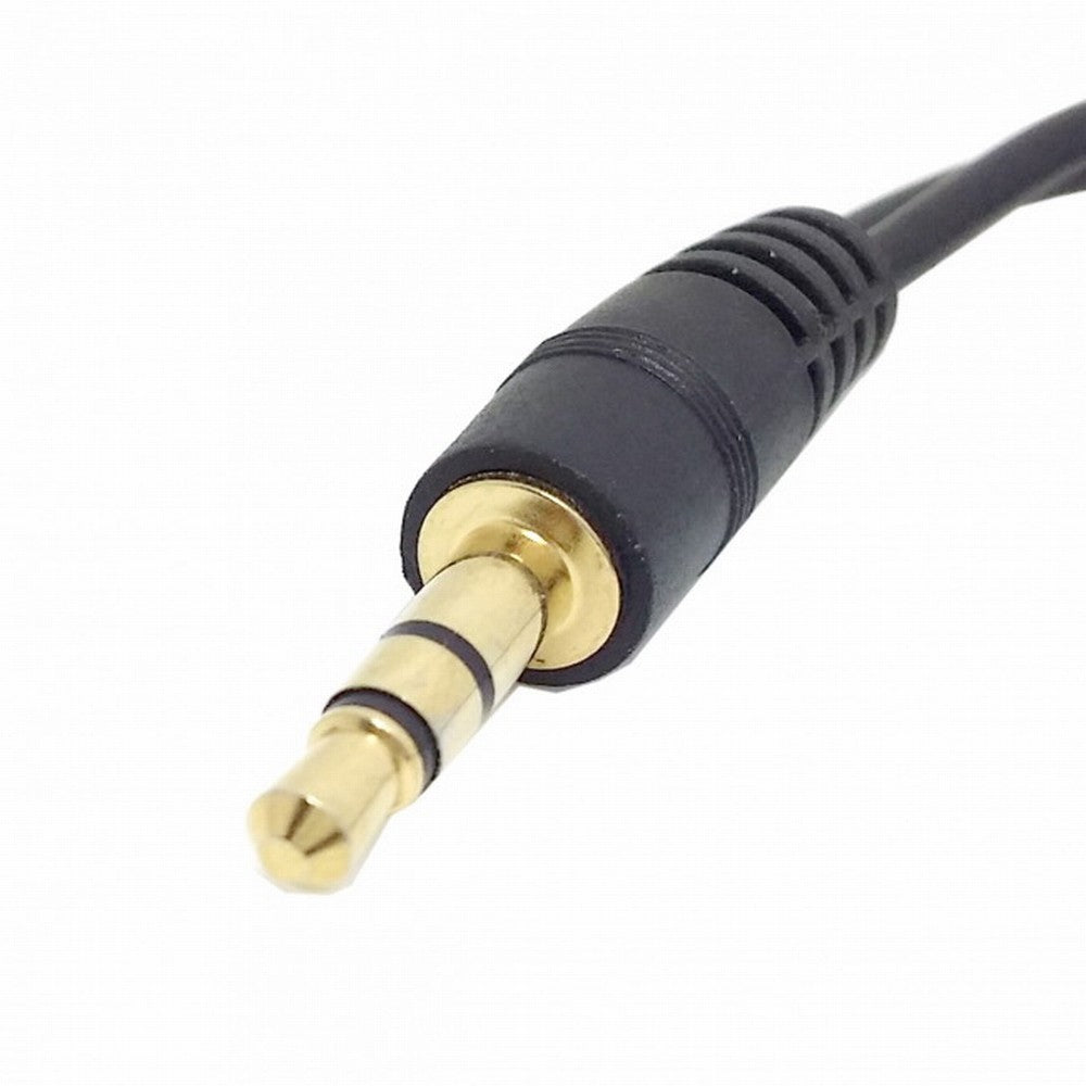 Black 3.5mm Stereo Male to Double 3.5mm Female Audio Headphone Y Splitter Cable with Volume Switch CA-004