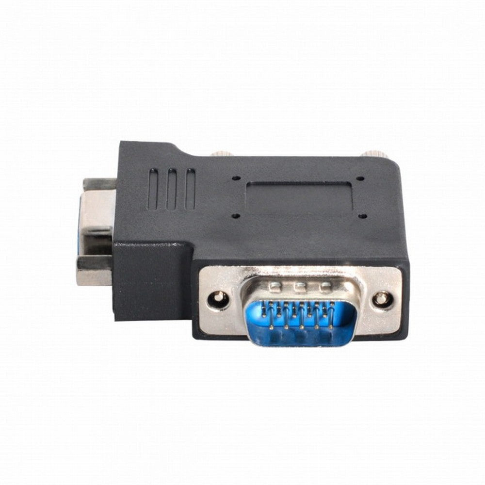 Vertical Flat Right Angled 90 Degree VGA SVGA Male To Female extension Adapter BK DB-002-RI