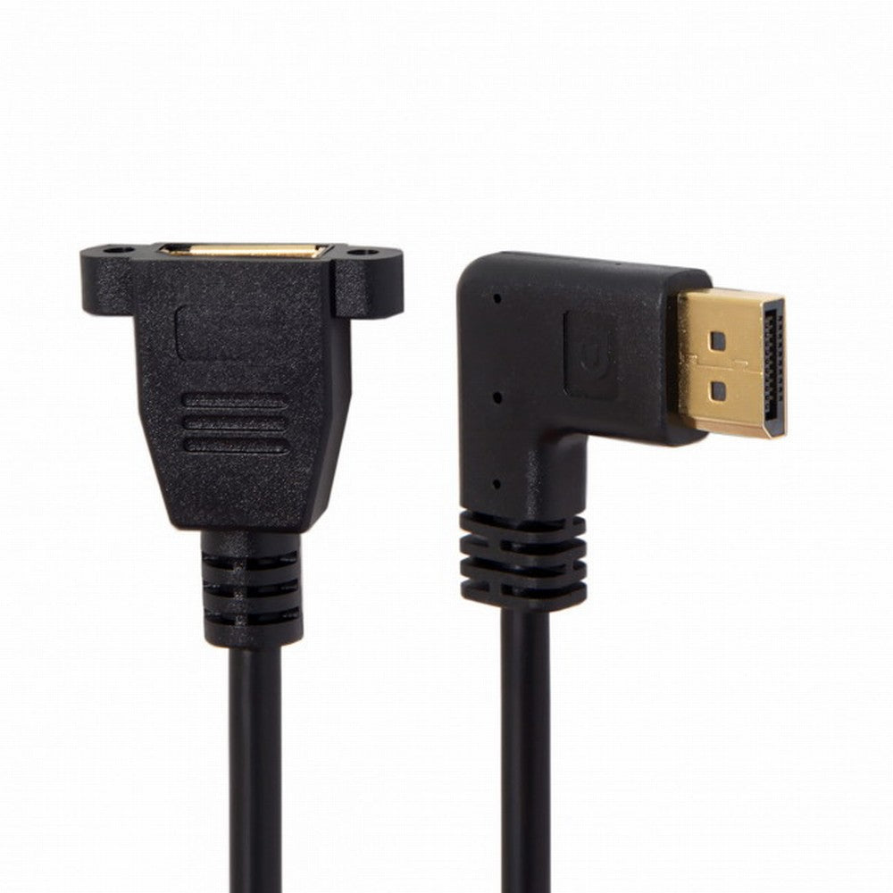 DisplayPort Display Port Male to Female 90 Degree Left Down Angled Extension Cable DP-015-LE