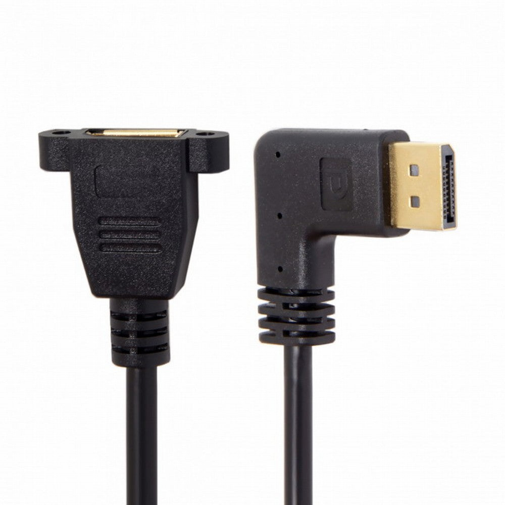 DisplayPort Display Port Male to Female 90 Degree Right Down Angled Extension Cable DP-015-RI